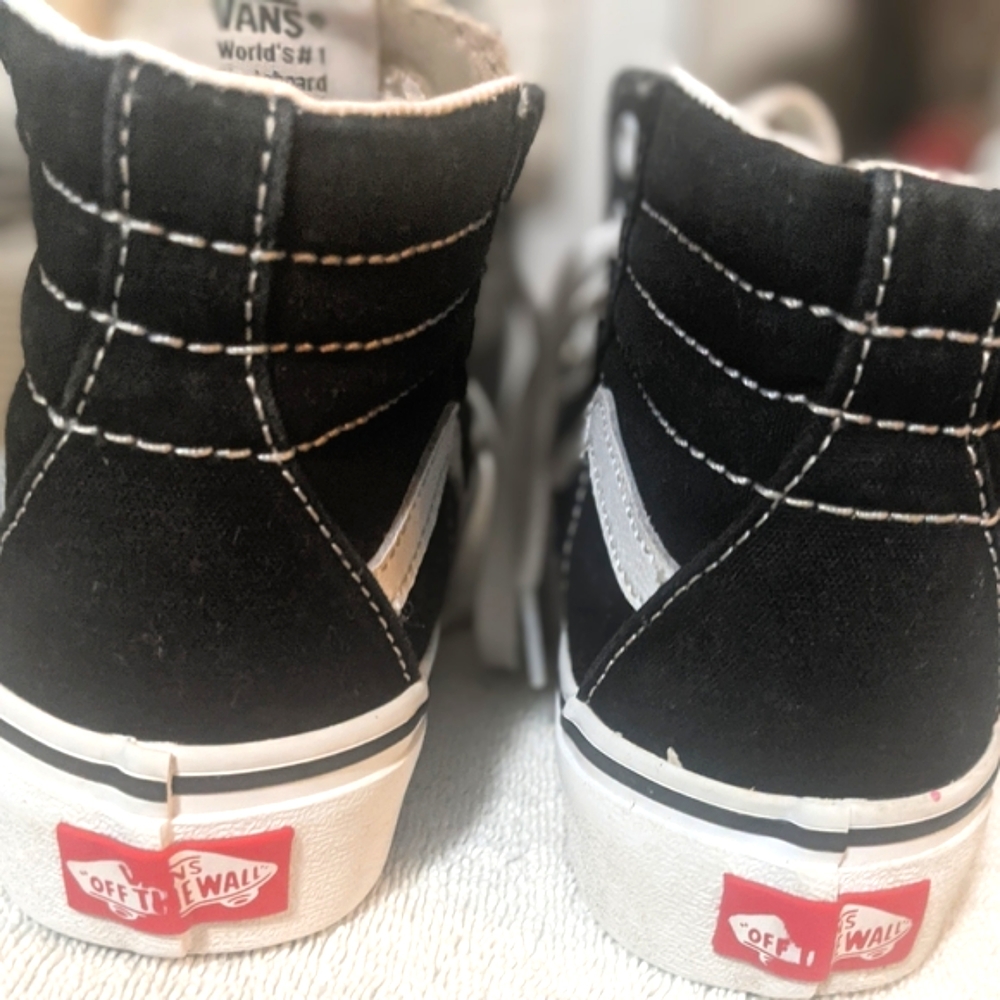Vans Off The Wall High Top Kids Skateboard Sneakers - Picture 3 of 10